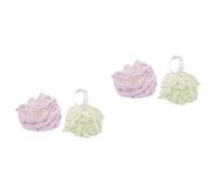 FRCOLOR 4 Piezas bola de baño exfoliante de baño flor casa de banho s esponja para bañarse conveniente depurador de esponja de de ducha de viaje