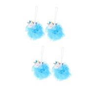 FRCOLOR 4 Piezas Bola De Baño Unicornio Depurador De Malla De Baño Fregador De Puf De Malla Esponja De Baño Animal Puf Exfoliante Ducha De Polivinilo Bebé Cepillo De Baño Bulto