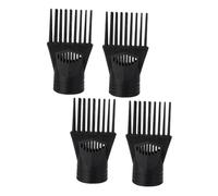 FRCOLOR 4 piezas Boquillas para Secador de Pelo Negro Concentrador de Aire Accesorio Peine Difusor para Cabello Rizado Protección Térmica y Profesional Portátil