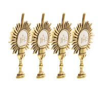 FRCOLOR 4 Piezas Broche Religioso Pecho Dorado de Aleación de Zinc, Resistente y Fácil de Combinar, Adecuado para Ceremonias Importantes y Ocasiones Religiosas