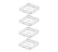 FRCOLOR 4 Piezas Caja vacía de sombra de ojos en polvo Paleta DIY paleta de rubor de labios vacía difusor de aceite esencial de maquillaje de viaje relleno Mini vacía