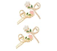 FRCOLOR 4 Piezas Clip De Pelo De Flor Para Pescar Pasadores De Mujer Para Cabello Grueso Pinzas Para El Cabello Coreanas Pinzas Para El o Para o De Garra Para