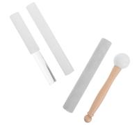 FRCOLOR 4 Piezas Cristal Mazo de Goma de Madera Cabeza de Mango para Cuenco | Base Acrílica, Uso en Meditación y Sound Bath, Compatibilidad Cuencos de Cristal