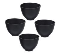 FRCOLOR 4 Piezas Cuenco de máscara de silicona tazón de mezcla facial mezcla de máscara kit de cuenco de facial tazón de condimento de silicona gel de sílice Black