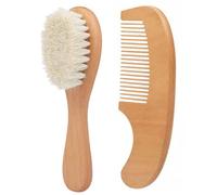 FRCOLOR 4 Piezas De Peine Para El Cabello De Niños Pequeños Peine Para El Cabello De Bebé Juego De Cepillo Y Peine De Madera Para La Hora Del Baño Del Bebé