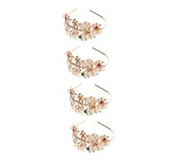 FRCOLOR 4 Piezas Diadema Con De Hojas Diademas De y Mariposas Diadema Para Niña Aros De Pelo De Lazos Para El Cabello Para Mujeres. Diademas De Flores De Metal