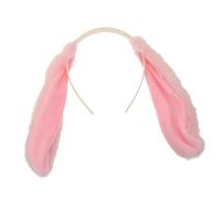 FRCOLOR 4 Piezas diadema con orejas de conejo tocado fiesta oreja animal tocado de conejito diademas de niñas accesorio decorativo para fiestas broches para el cabello fiesta cosplay rosa