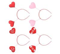 FRCOLOR 4 Piezas Diadema Corazones Amorosos Accesorio Festivo para Peinado San Valentín Cintillo Divertido para Mujer para Fotos y Fiestas Temáticas