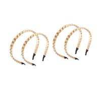 FRCOLOR 4 Piezas diadema de cadena aro de pelo vintage diadema nupcial diadema de disfraz tocado de oro moda hair topper Accesorios fotográficos tocado de novia aro de pelo de fiesta Metal
