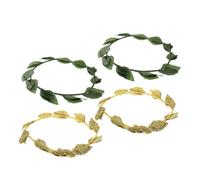 FRCOLOR 4 Piezas Diadema Doradas y Verdes para Disfraces Romana para Bodas y Fiestas Tocado y Detallado para y