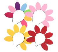 FRCOLOR 4 Piezas Diademas de Girasol para Pareja Accesorios el Pelo Mujer Diadema de San Valentín para Fiestas Cumpleaños y Sesiones de Fotos