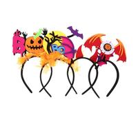 FRCOLOR 4 Piezas Diademas Fluorescentes Halloween Fantasma No Tejida Ligera Accesorios para Mujeres Fiestas Disfraces