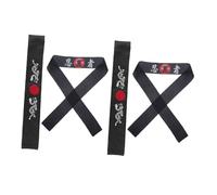 FRCOLOR 4 Piezas Diademas Japonesas Samurái de Poliéster con Estampado Ninja para Cocina Entrenamiento Karate y Disfraces Temáticos