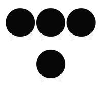 FRCOLOR 4 Piezas Espejo De Obsidiana Azulejos De Espejo Autoadhesivos Reflejado Arte Disco Circular De Obsidiana Natural Pegatina Espejo De De Obsidiana Círculo Acrílico Black