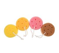 FRCOLOR 4 Piezas Esponja Cuidado Baño Corporal para Limpieza Redonda de Exfoliante Bola Diaria y Ducha Personal