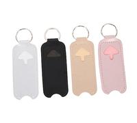 FRCOLOR 4 Piezas Estuche de Almacenamiento de Labiales de PU de Organizador de Maquillaje Portátil con Protector de Labial Negro Gris Naranja Rosa
