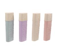 FRCOLOR 4 Piezas Estuche para Cepillo de Dientes de Viaje Portátil con Tapa Caja Plástica para Cepillo y Pasta de Dientes Compacto para Familia Uso Baño Escuela y Viajes de Negocios