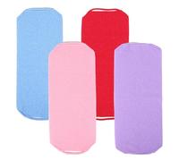 FRCOLOR 4 Piezas Exfoliantes para Ducha Paño de Exfoliación Corporal con de Arena Gruesa para Remoción de Muerta Con Mangos Extensibles para Baño Casa y