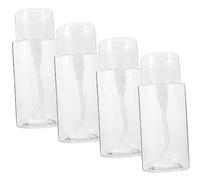 FRCOLOR 4 Piezas Frasco quita uñas dispensador de espuma agente de mudanzas Botella para remover esmalte de uñas Botella de plástico para removedor de esmalte dispensadores de quitaesmalte