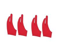 FRCOLOR 4 Piezas Guantes De Artista Antiincrustantes Guantes De 2 Guantes De Dibujo Guante De Arte Guante De Guante De Dibujo Guante Para Tableta Grafica Rojo