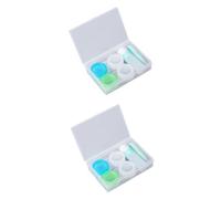 FRCOLOR 4 Piezas Hermosas Cajas Dobles Cajas de Lentes Dobles Estuche para Lentes Organizador de Gafas Lenses Cajas lentillas Estuche lentillas Green