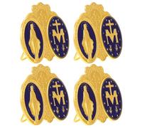 FRCOLOR 4 Piezas Insignia Conmemorativa De Esmalte Insignias Plegables Retro Para Decoración De Escritorio Adorno De Escritorio Minimalista Vintage Para Oficina