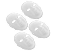 FRCOLOR 4 Piezas Máscara de Papel Blanco para Pintar DIY Diseño Único, Fácil de Pintar y Cómoda, Adecuada para Actividades Didácticas y Representaciones Teatrales