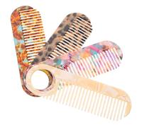 FRCOLOR 4 Piezas Peine Compacto de Ácido Acético Dientes Redondos Antiestático para Mujer Diseño Chic y Acabado Mate Adecuado para Estilismo en Salón o Deporte