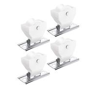 FRCOLOR 4 Piezas Perillas de Cordón para Persianas Romanas, Pom Plata | Guía de Cordón Segura, Repuesto para Reparación y Cambio, Uso en Cortinas y Cabezal, Instaladores DIY