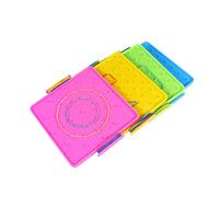 FRCOLOR 4 Piezas Tableros de Clavos Educativos para Matemáticas Plástico Seguro Clavijas Dobles y Colores Aleatorios Herramientas Creativas para Aula y Aprendizaje Color Aleatorio