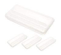 FRCOLOR 4 Piezas Taladradora Estuche De Manicura Caja Del Cabezal De Organizador De Brocas Para Uñas Cajas Transparentes Organizadoras Almacenamiento El Plastico Caja De Uñas