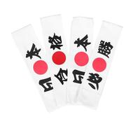 FRCOLOR 4 Piezas Tie Back Japanese Headbands Sweatbands For Karate Sports Cooking Kitchen Team Building with Traditional Samurai Design