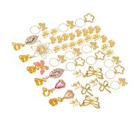 FRCOLOR 40 Piezas Metal Hair Clips For Braids Dreadlock Jewelry With Floral Bow Butterfly Charms Rings Accessories For Women And Men Stylish Hair Decorations
