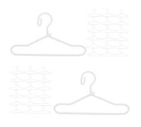 FRCOLOR 40 Piezas Mini Colgadores de Metal para Ropa de Muñecas Unidades Blancas de Perchas Miniatura Resistentes para Armarios de Casas de Muñecas y Exhibición de Vestidos