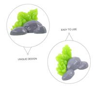 FRCOLOR 40 Piezas Miniature Landscape Rocks Resin Fake Stones with Garden Fence Decorations For Garden Kit and Dollhouse DIY Scenes