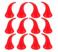 FRCOLOR 40 Unidades Cuernos de Plástico Rojo para Halloween Pinzas Pelo, Accesorios Versátiles y Ligeros para Diademas en Fiestas y Actividades Familiares