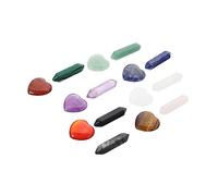 FRCOLOR 45 Piezas Cristales y Piedras Chakra Piedras Preciosas Hexagonales Cristales Rosa Energía Hexagonal Mini Decoración Hexagonal Cristal A Granel Corazón Ágata Collar