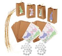 FRCOLOR 48 Bolsas De De Pascua Diy Bolsas De Papel Para Dulces De Conejito De Pascua Para Envolver Dulces Caseros y Postres