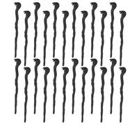 FRCOLOR 48 Piezas Bastón de Serpiente Negro para Halloween, Accesorio de Plástico para Muñecas, Decoración DIY para Escenas Miniatura y Disfraces de Bruja