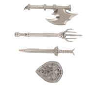 FRCOLOR 4piezas Accesorios para Bloques De Construcción y Escudos Miniatura De Juego De Hachas Kit De Escudo para Mismo para Juguetes Militares y Figuras De Acción