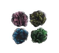 FRCOLOR 4piezas Bola De Baño Grande Para Mujer Bicolor Esponja De Malla Para Ducha Almohadilla De Malla Para Baño
