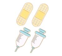 FRCOLOR 4piezas Broche Médico De Dibujos Animados Pin De Esmalte Broches De Joyería Para Ropa y Solapas Decoración De Ropa Única