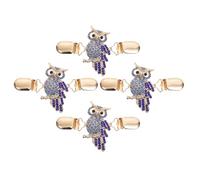 FRCOLOR 4piezas Chal de Suéter de Búho Azul Pinzas para Cierre de Cuello para Fiestas de Boda y Eventos Vintage Accesorio de Moda para Ropa de Mujer