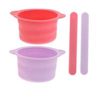 FRCOLOR 4piezas Cuencos Para Cera Depilatoria De Silicona Plegable Antiadherente Reutilizable Para Calentar Cera y Aplicar Facial Para Depilación Casa
