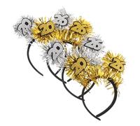 FRCOLOR 4piezas Diademas Decorativas Navideñas Diadema De Año Tocado Para Fiesta De Año Para Mujer