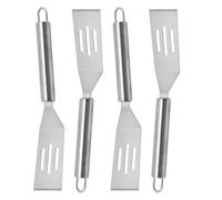 FRCOLOR 4piezas Espátulas de Acero Inoxidable para Cocinar Resistentes y Fáciles de Limpiar para Voltear Huevos Filetes y Panqueques Cocina Profesional y Doméstica
