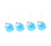 FRCOLOR 4piezas Esponjas De Para Niño Niña De Esponja Exfoliante De Malla Diseño De Unicornio Para Baño Suave y Amigable La Piel Limpieza Profunda y Masaje La Piel