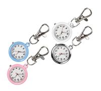 FRCOLOR 4Piezas Metal Nurse Pocket Watch Keychain Glow In The Dark Nurse Watches Durable Easy To Use Present For Healthcare Professionals
