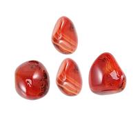 FRCOLOR 4piezas Natural Sardonyx Banded Agate Polished Palm Stones Healing Crystals for Meditation and Home Decoration Random Colors Small