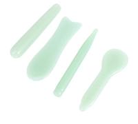 FRCOLOR 4piezas Raspador de Jade Masajeador Facial Corporal para Rostro Espalda Ojos Cuerpo Gua Sha Autentico